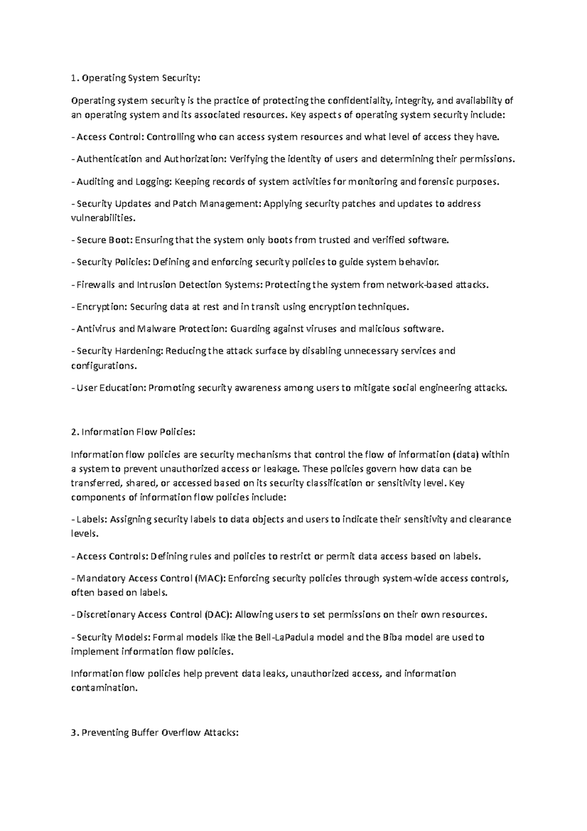 WEEK 8 Security - nptel notes - Operating System Security: Operating ...