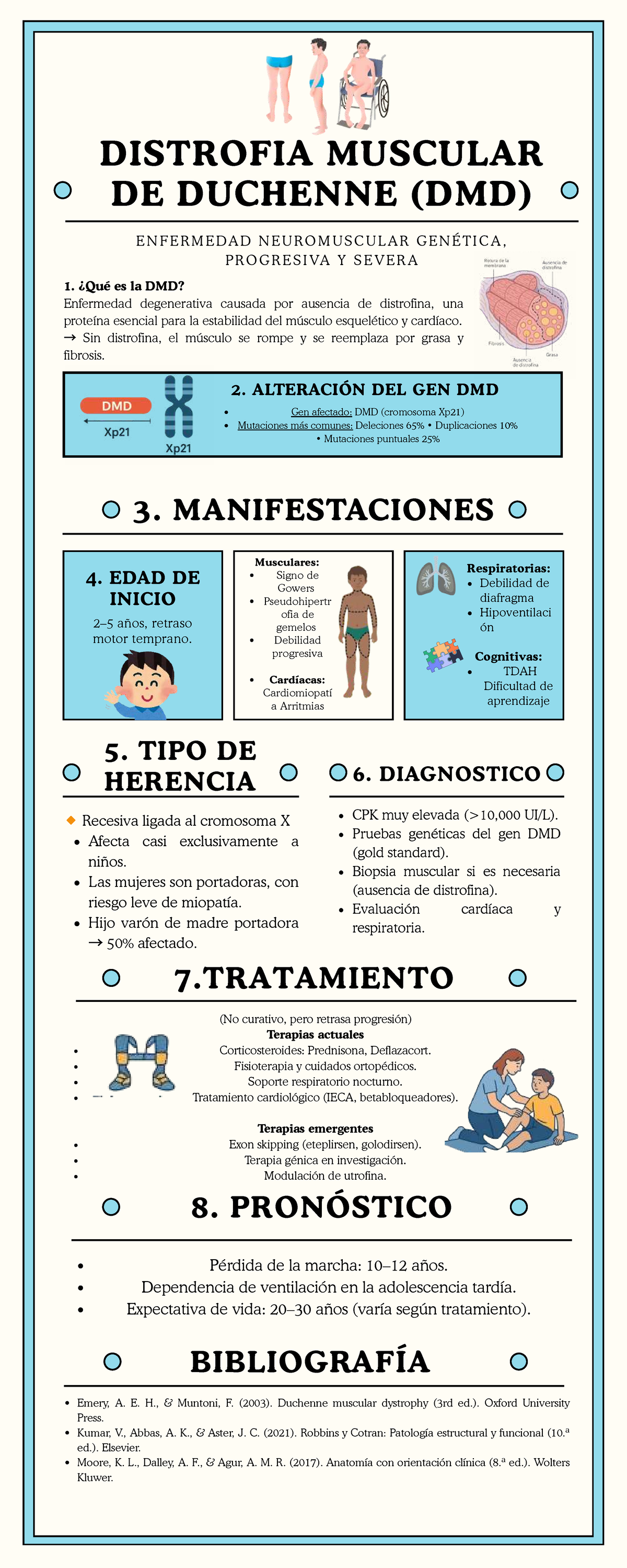Infografía sobre Distrofia Muscular de Duchenne (DMD) - Studocu