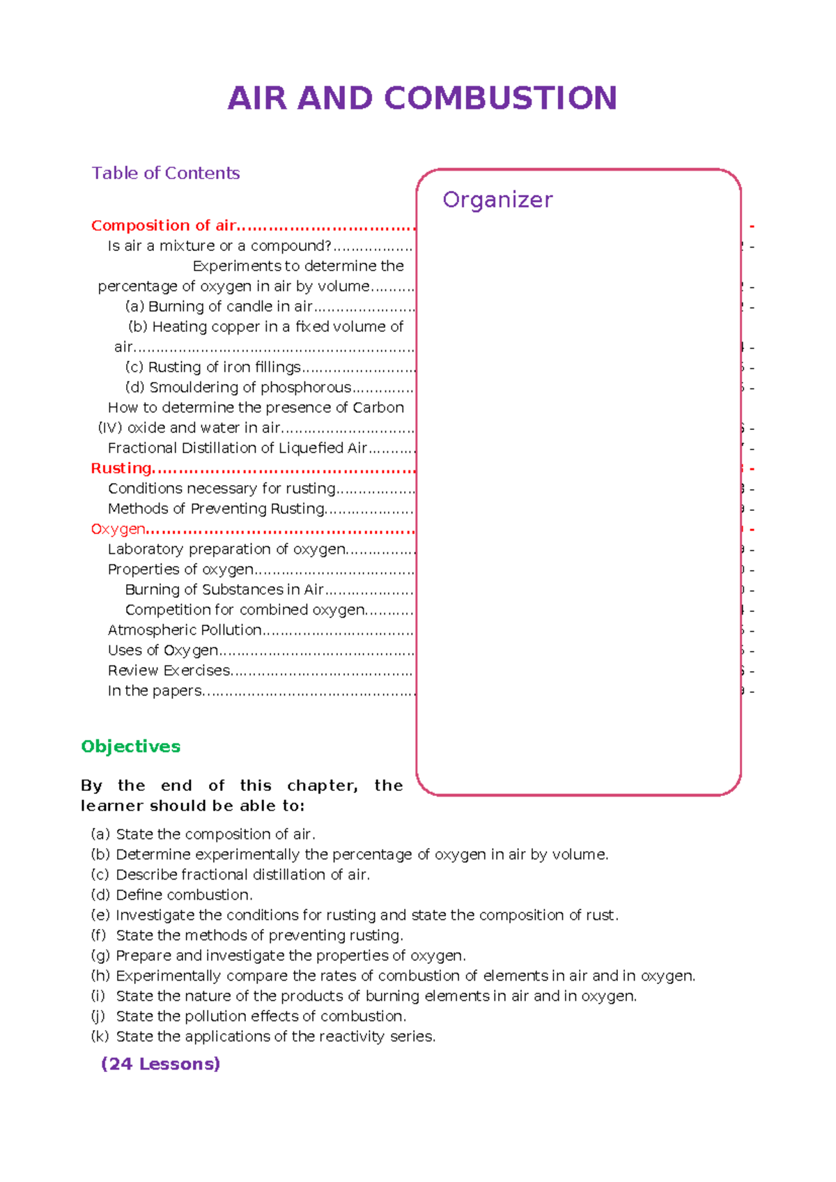 1.4 AIR AND COMBUSTION: Comprehensive Study Guide - Studocu