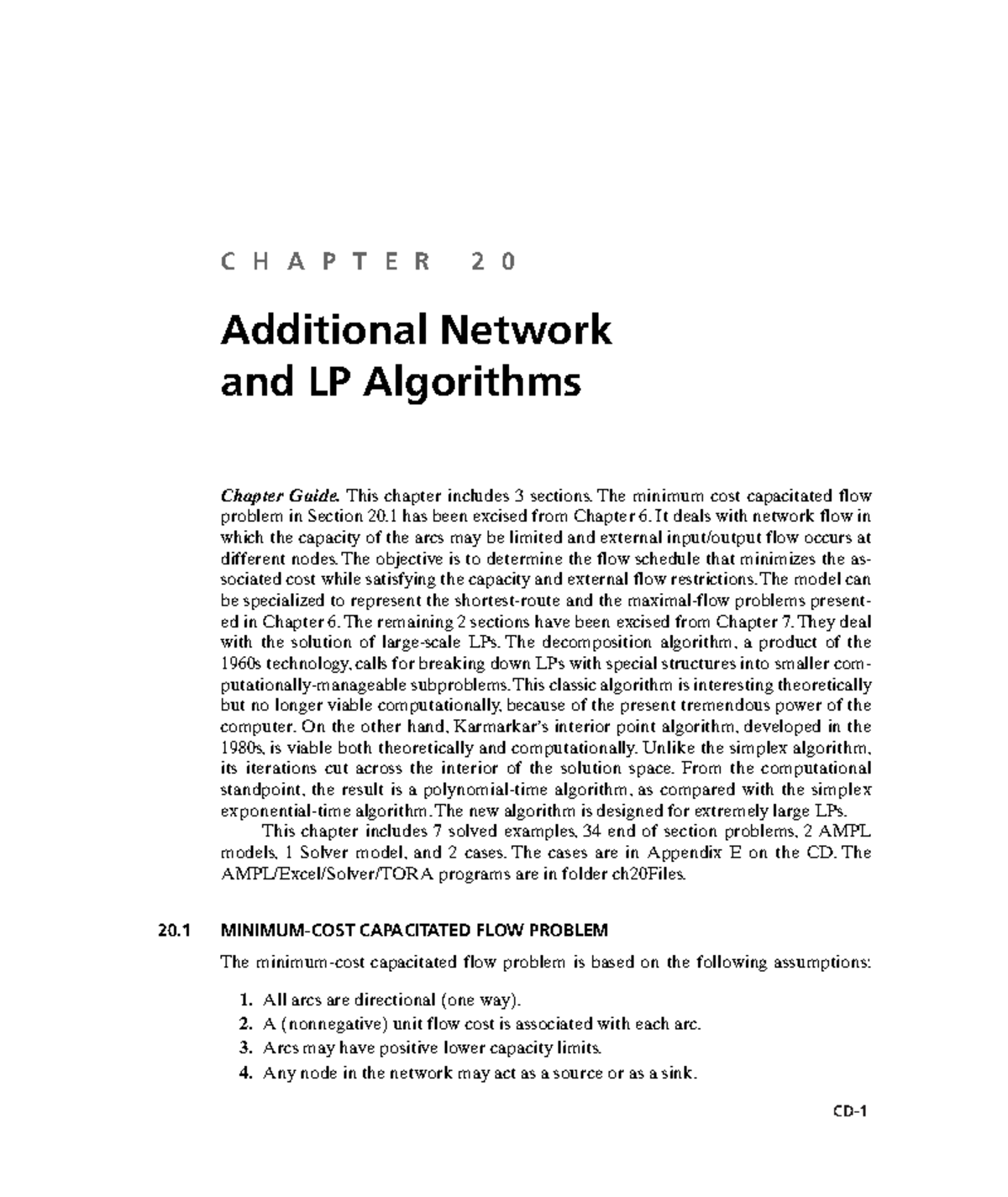 C H A P T E R 2 0 Network Flow & LP Algorithms Guide (Ch20) - Studocu