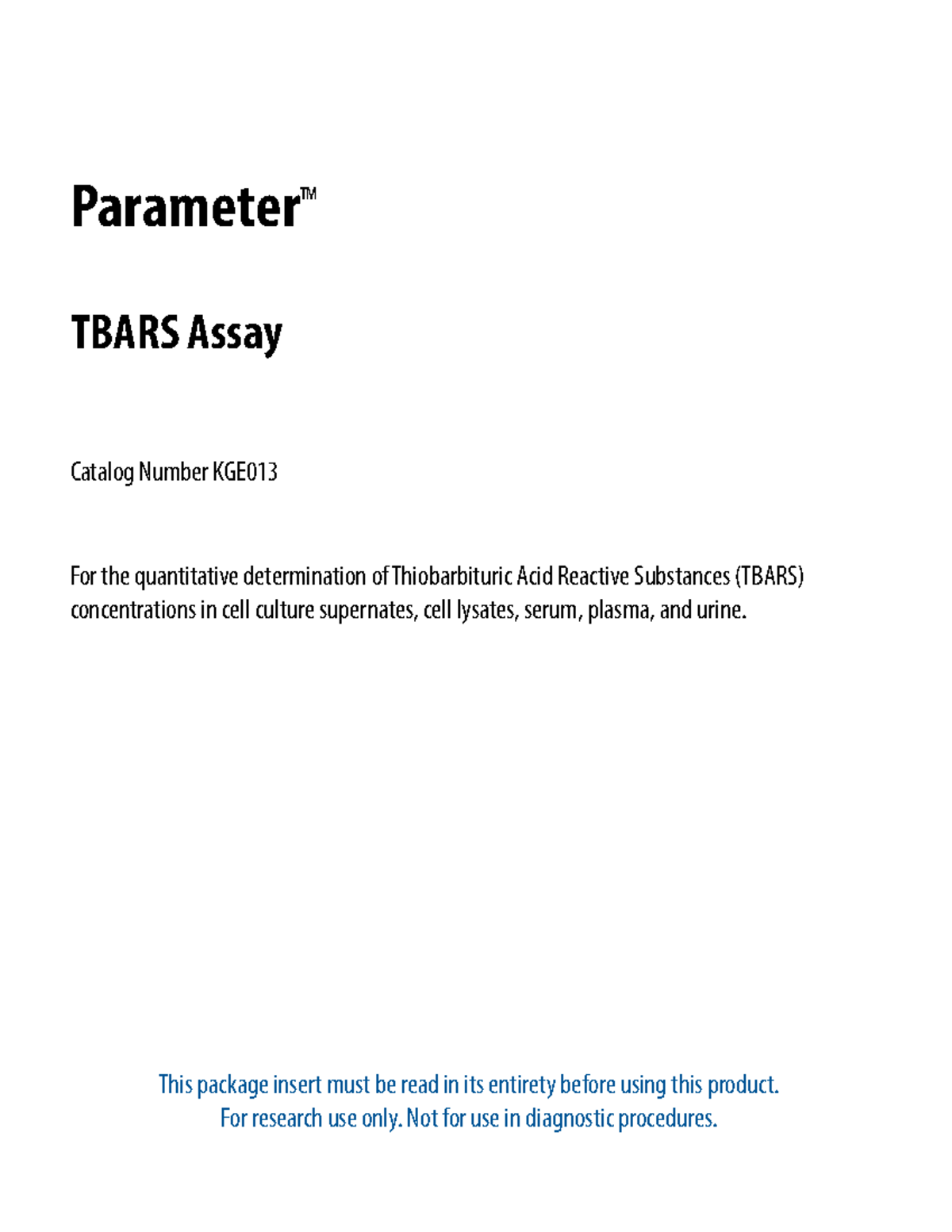 TBARS Assay Protocol - KGE013 Mandatory Assignment Completion - Studocu