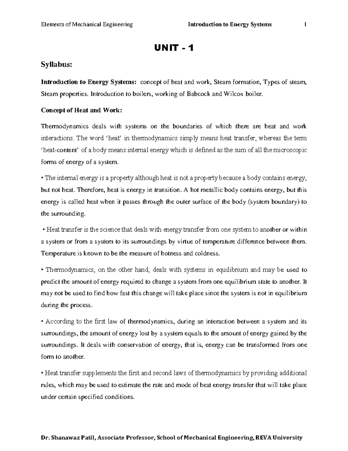 EME Unit 1 - Unit 1 all details notes for first year students - UNIT ...
