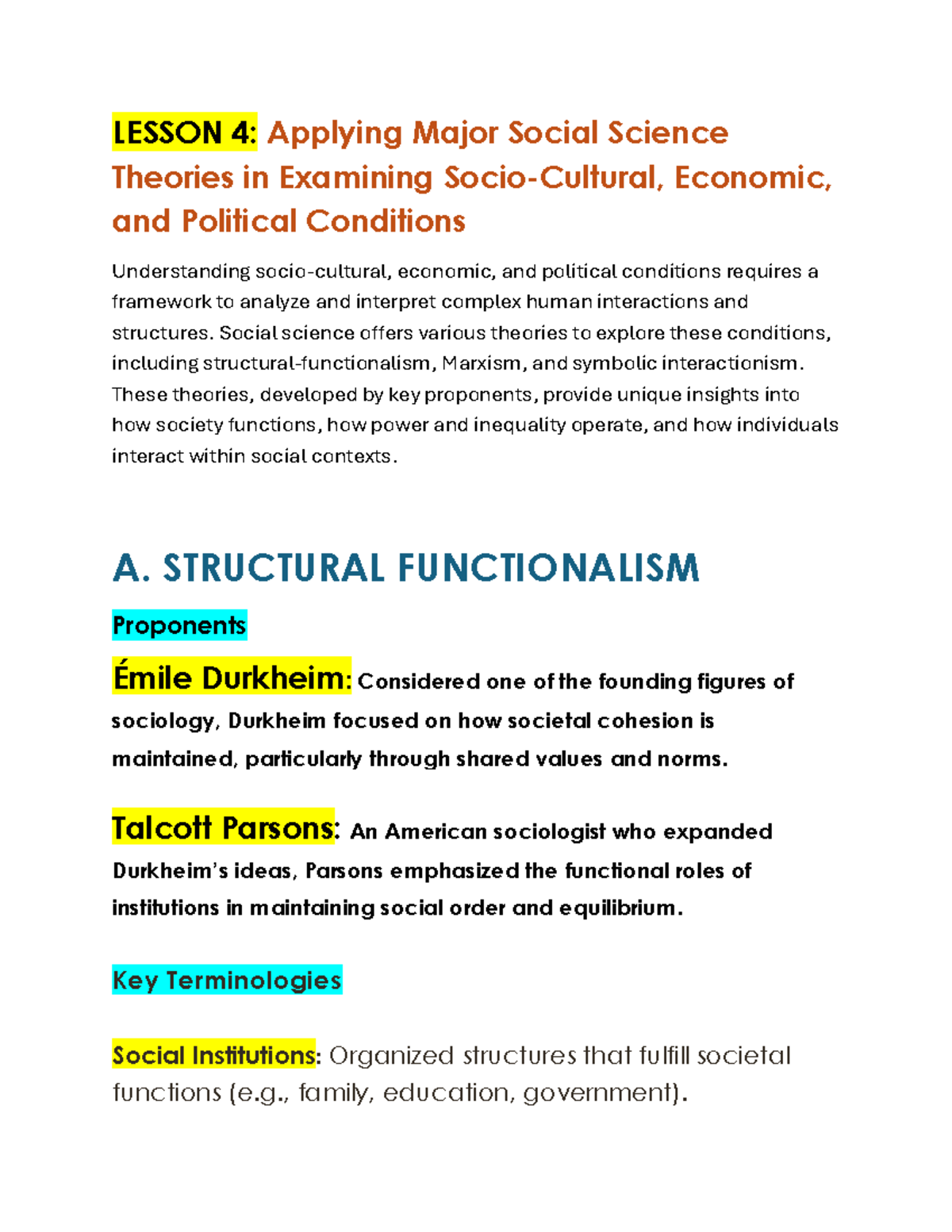 DISS LS4 - PERSONAL NOTES FROM GRADE !! STUDENT - LESSON 4: Applying ...
