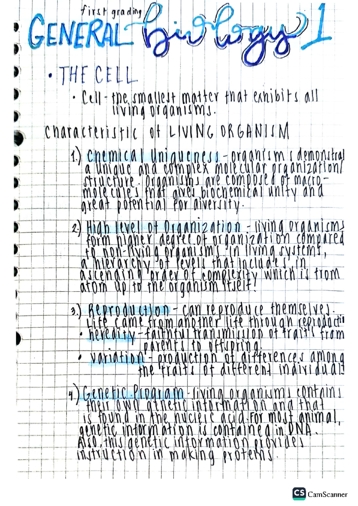 General Bio 1 & 2 - Detailed Notes on Cells, Cell Theory, and Cancer ...