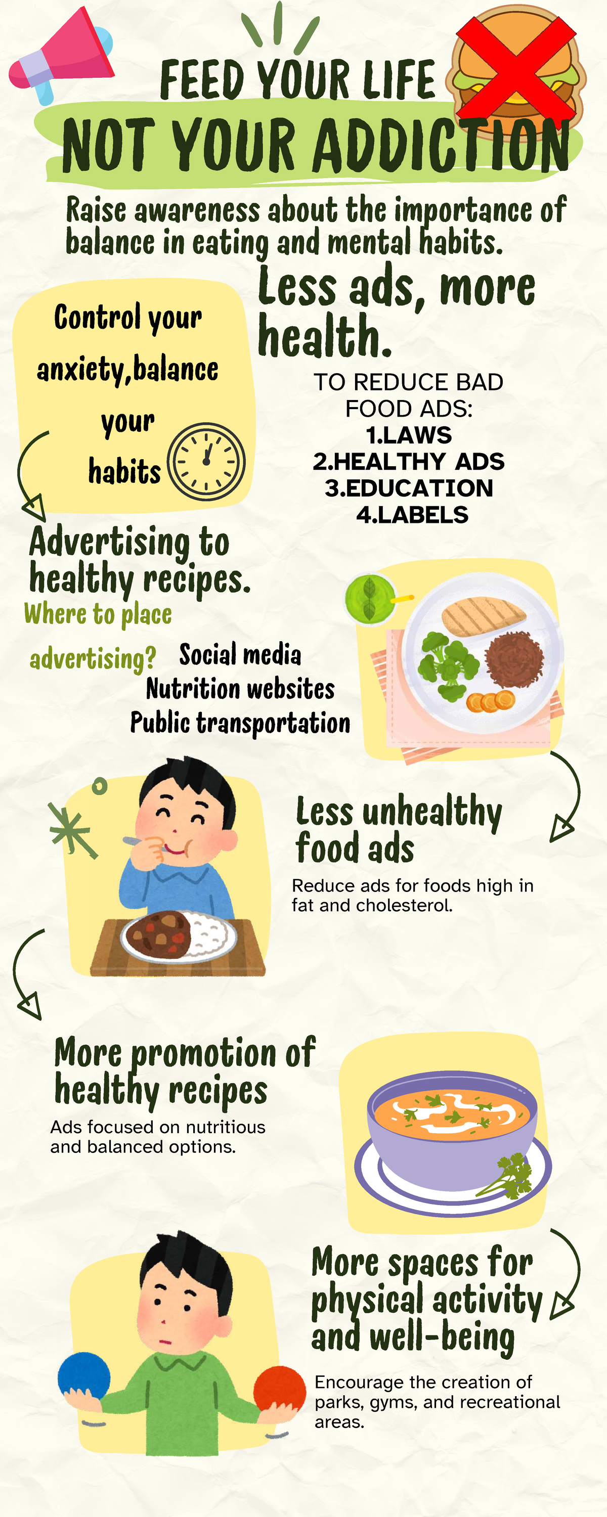 Feed your life - ....... - Less unhealthy food ads More spaces for ...