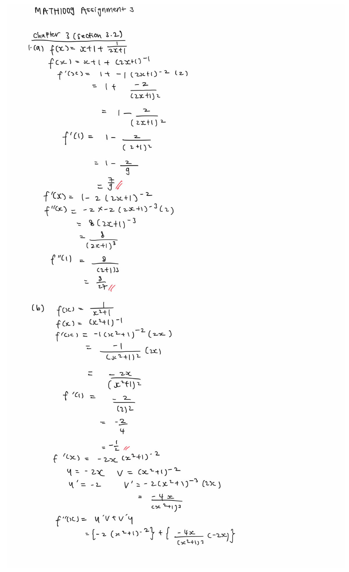 MATH 1009 Assignment 3: Chapter 3 Analysis and Solutions - Studocu