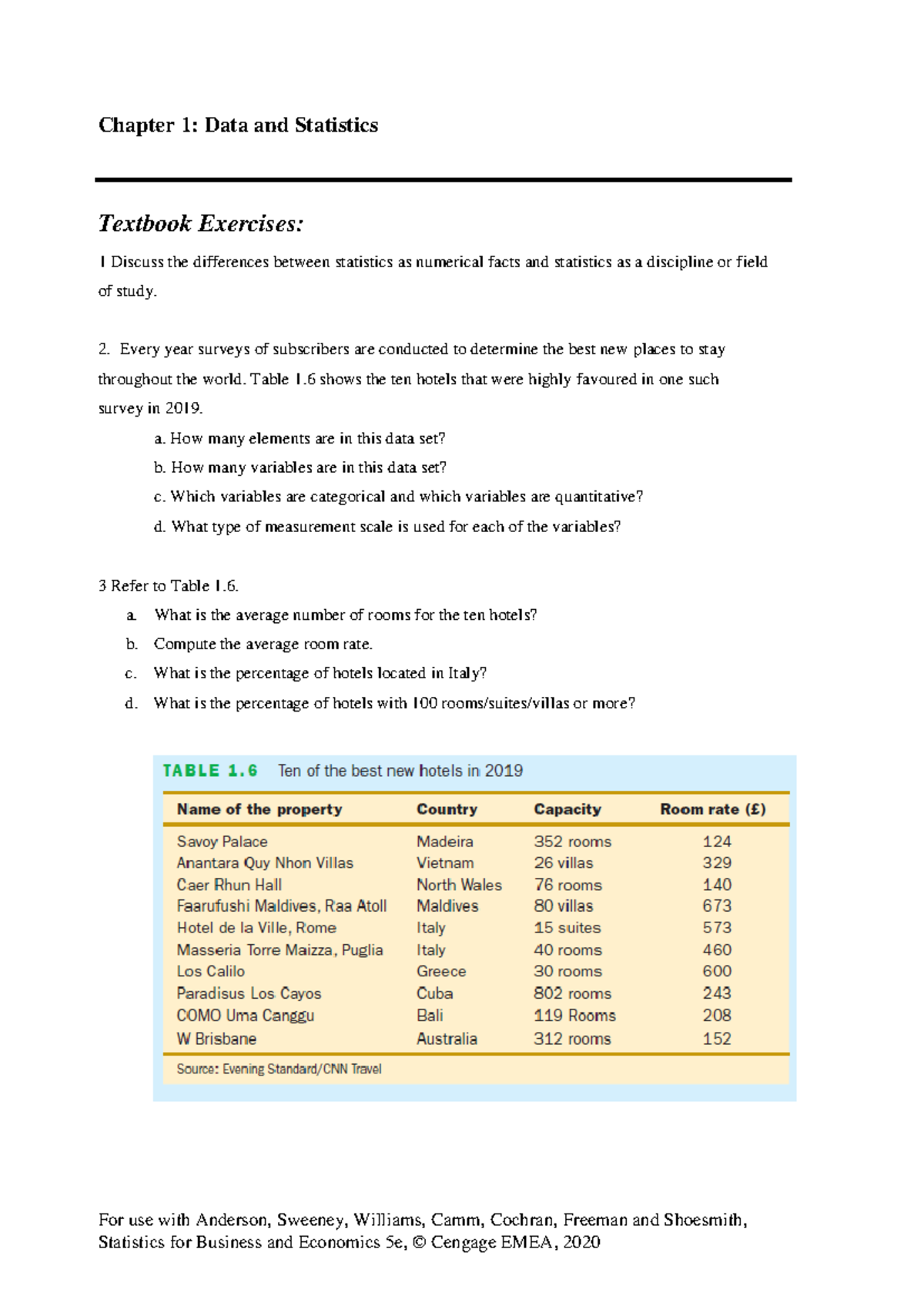 Chapter 1 Solutions Manual for Data and Statistics (Course Code) - Studocu