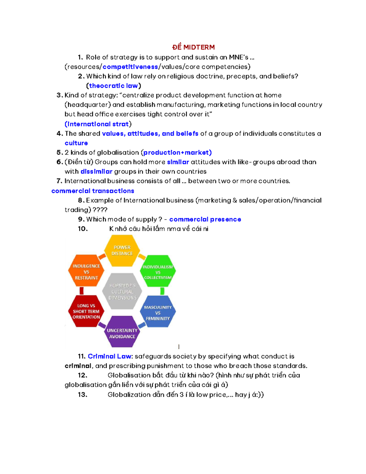 MIDTERM 1: Key Concepts in International Business (MID IB) - Studocu