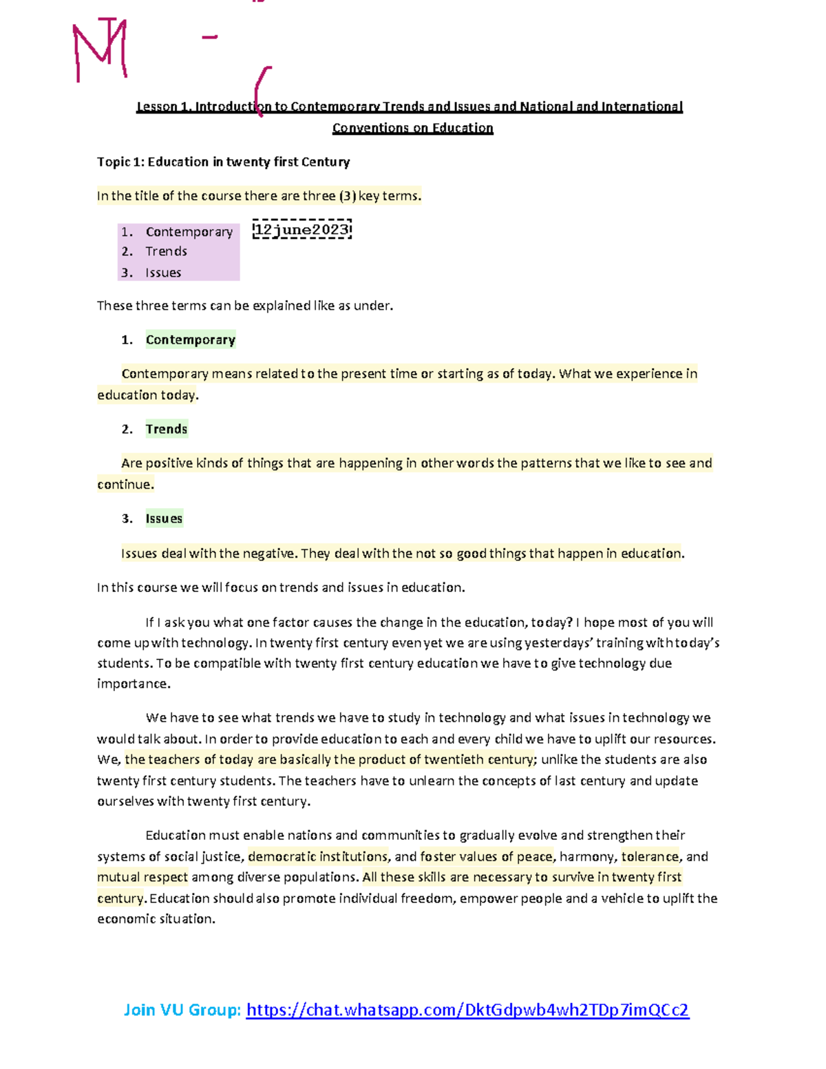 EDU401 Lesson 1: Contemporary Trends &amp; Issues in 21st Century Education ...