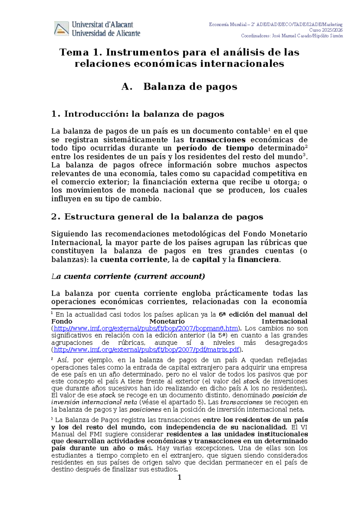 Economía Mundial 2º Curso: Análisis de la Balanza de Pagos y Relaciones ...