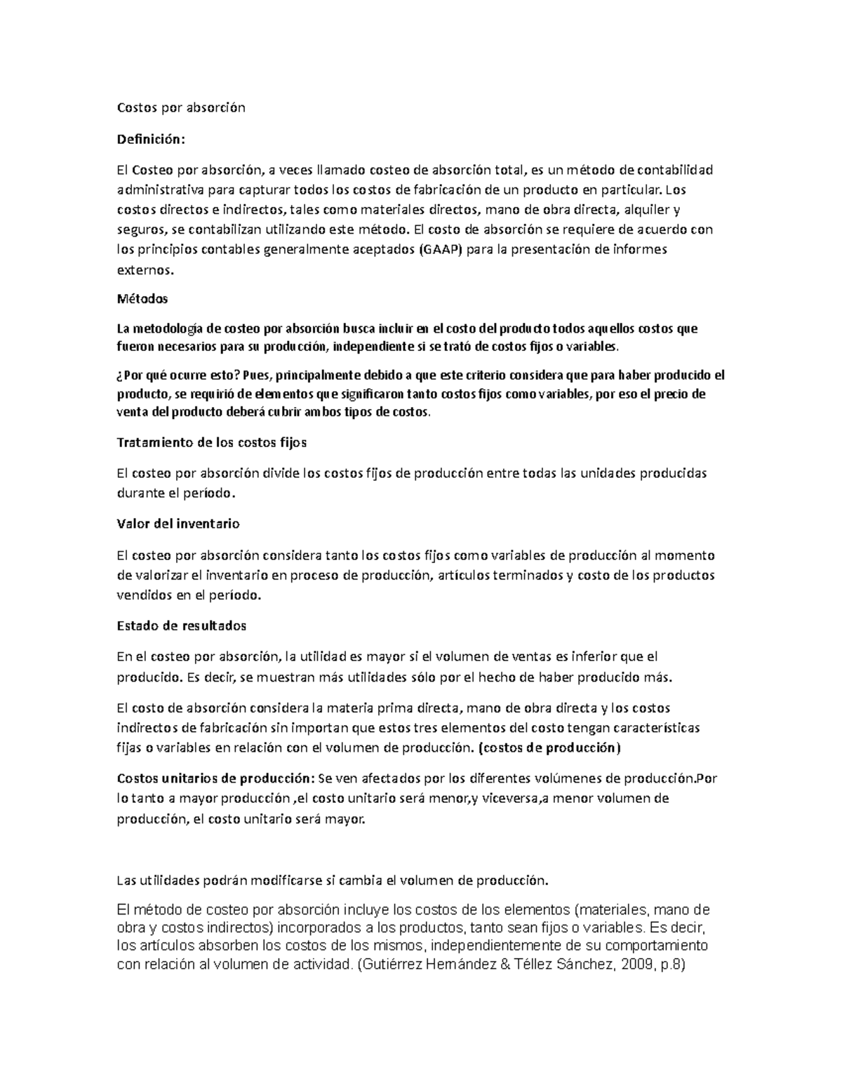 Costos por Absorción: Definición, Ventajas y Desventajas en GAAP - Document Preview