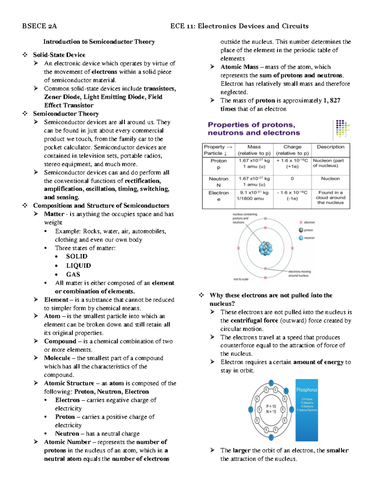 Semiconductor Theory Overview - ECE11 Lecture Notes - Studocu