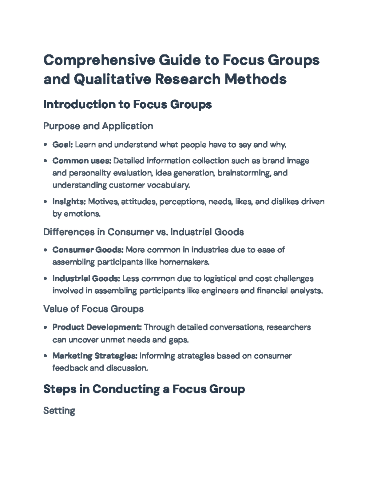 Comprehensive Guide to Focus Groups and Qualitative Research Methods ...