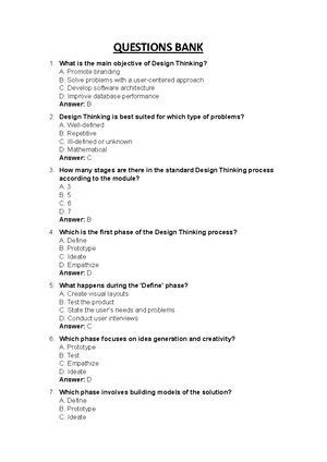 IAE1 Quiz: UX Design Question Bank and Answers - Studocu