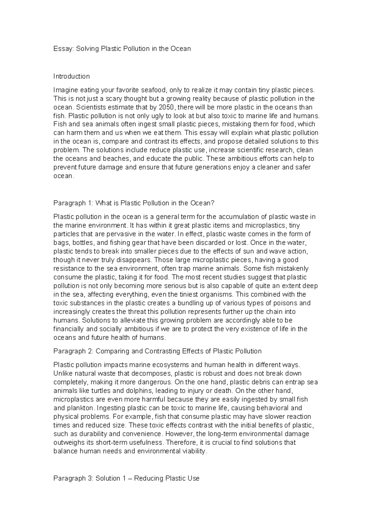Essay - This is not just a scary thought but a growing reality because ...