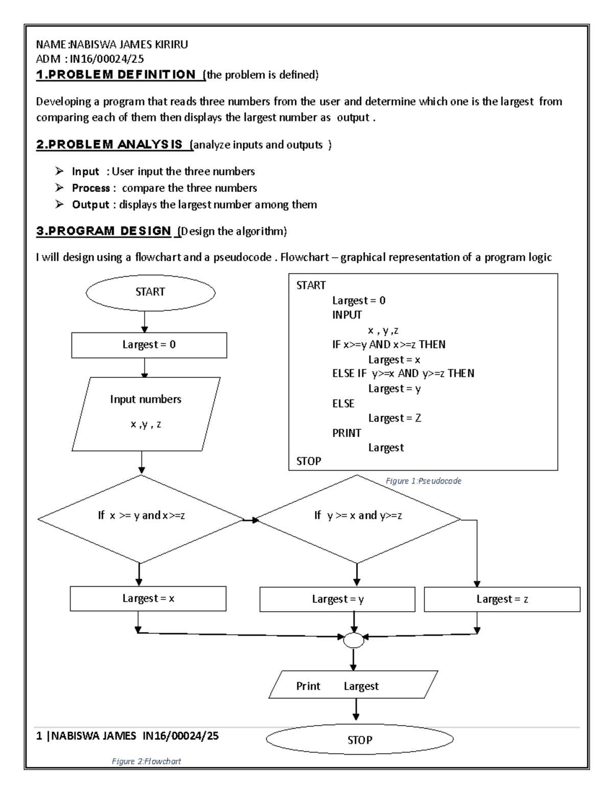 CS101: Final Project - Largest Number Finder Program Design and ...