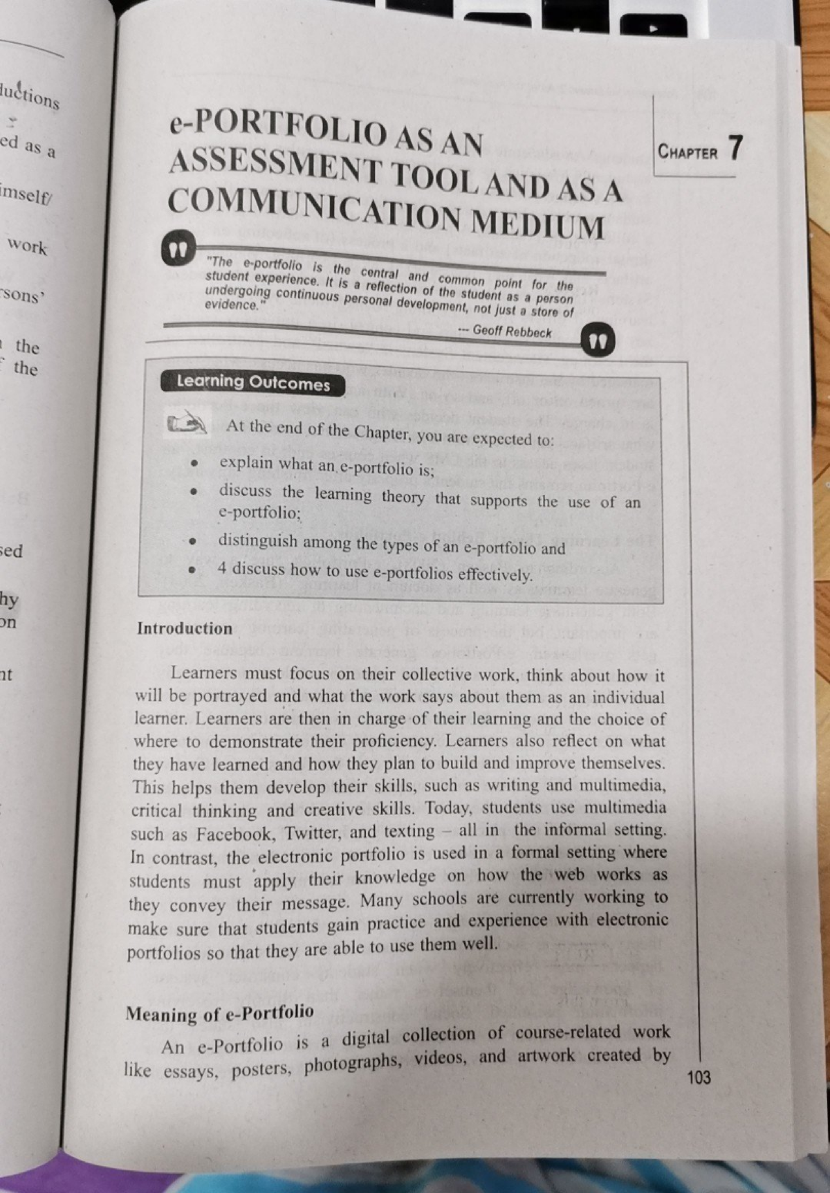 Chapter-7 E-portfolio as an assessment tool and as a communication ...