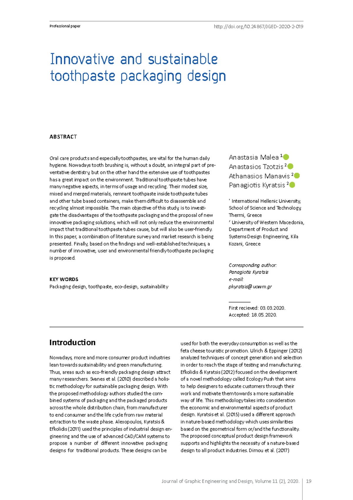 Innovative & Sustainable Toothpaste Packaging Design (ENG 101) - Studocu