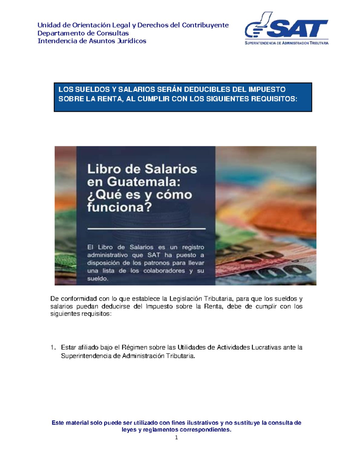 Costos y Gastos Deducibles del Impuesto sobre la Renta - Studocu