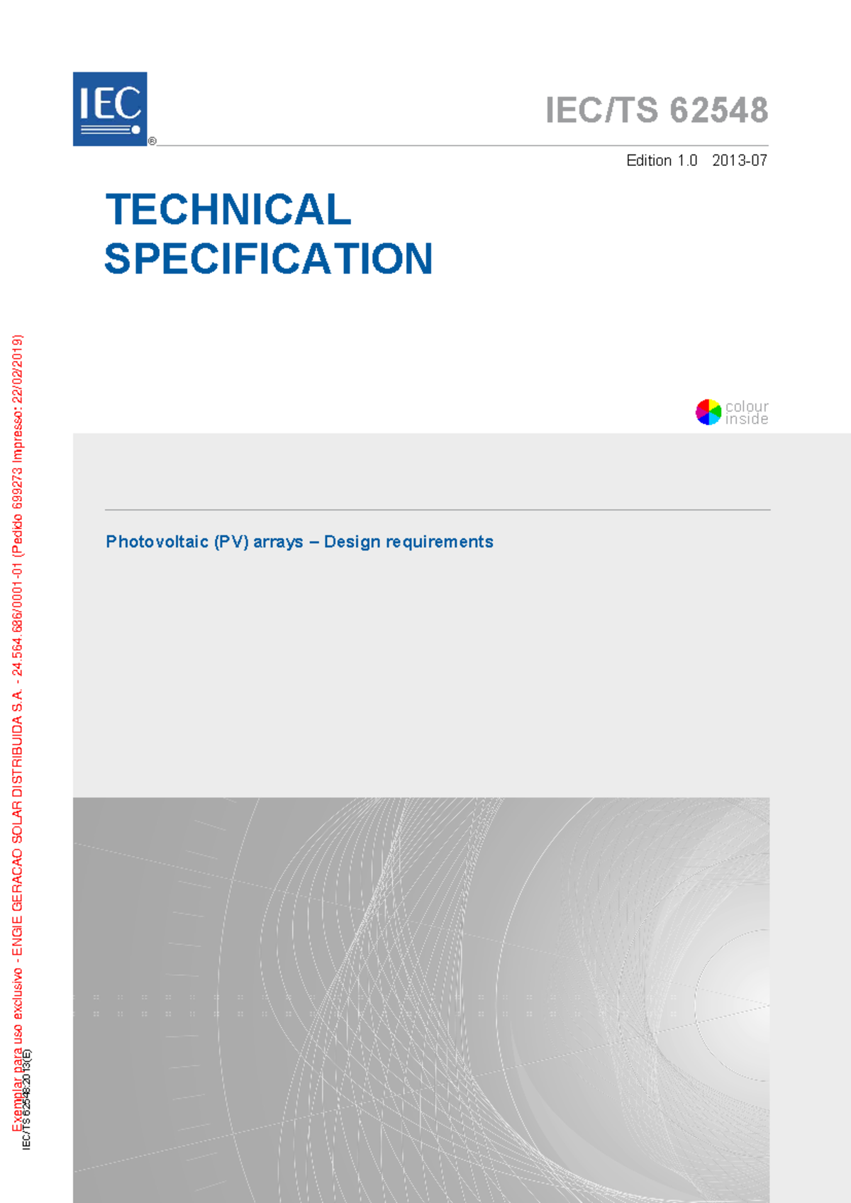 IEC 62548 Technical Specification: PV Array Design Requirements - Studocu