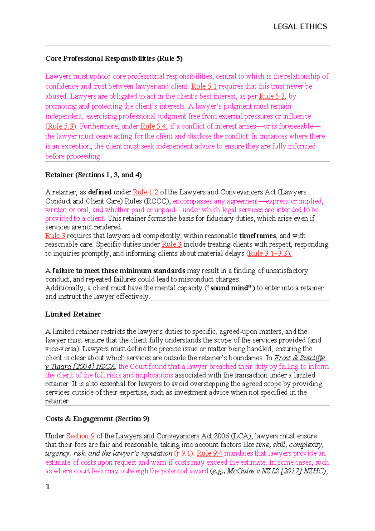 Legal Ethics Test Notes 2025: Core Responsibilities & Conflicts - Studocu