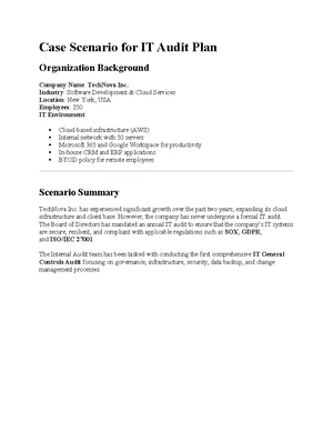 IT Audit Plan Template: Annual ITGC Audit Overview and Methodology ...