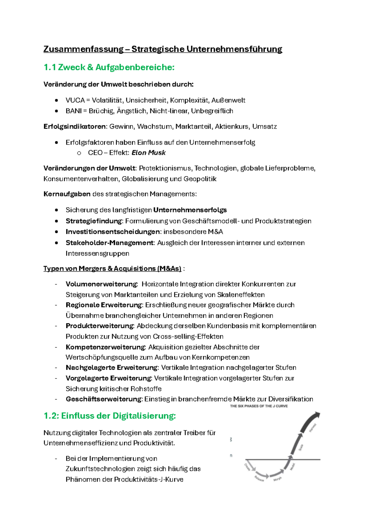 Zusammenfassung Strategische Unternehmensführung: VUCA ...