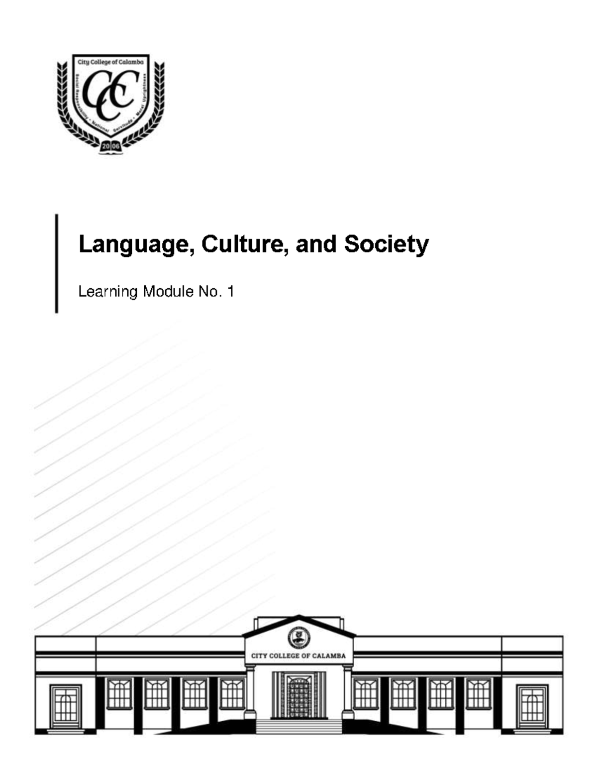 Language, Culture, and Society: Module 1 Overview and Reflection - Studocu