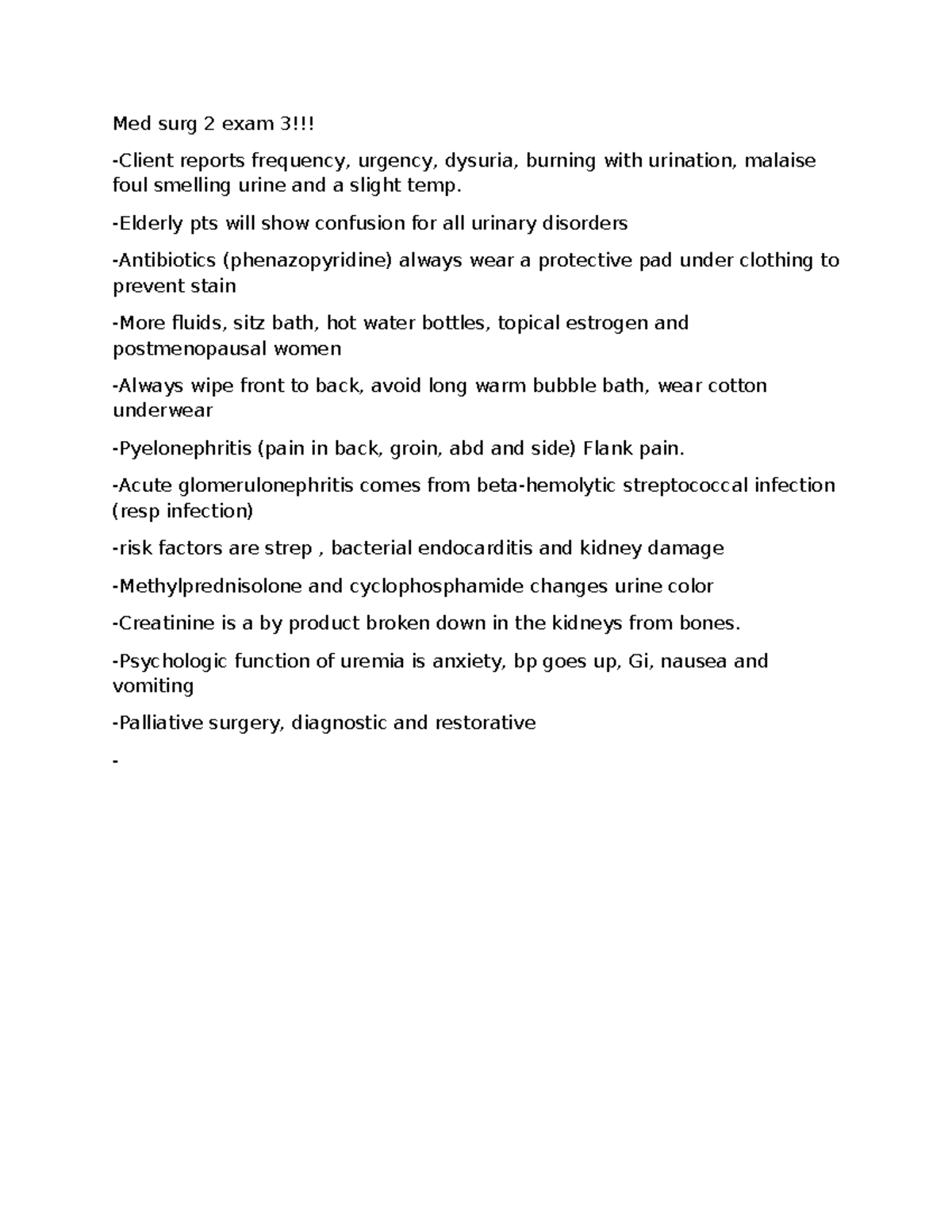 Med surg 2 exam 3 - Notes for exam 3 - Med surg 2 exam 3!!! -Client ...