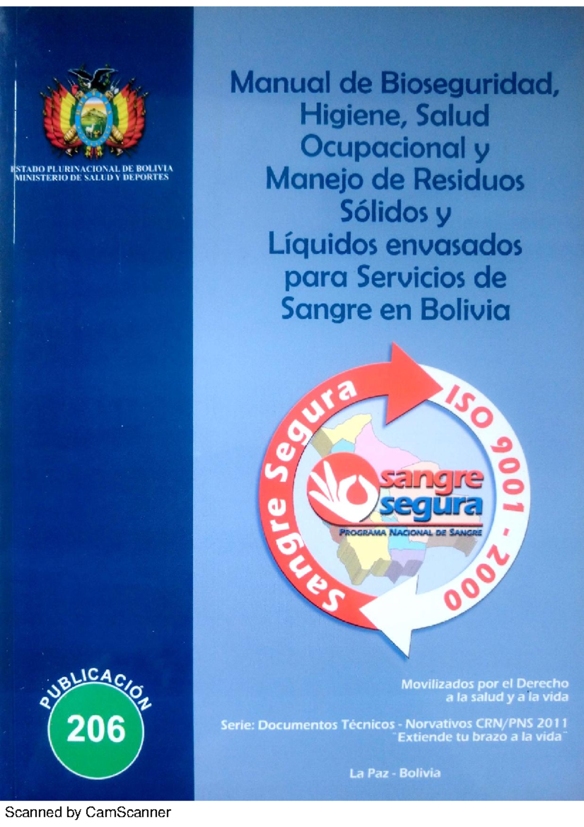 206 Manual de Bioseguridad y Salud Ocupacional para Servicios de Sangre - Document Preview