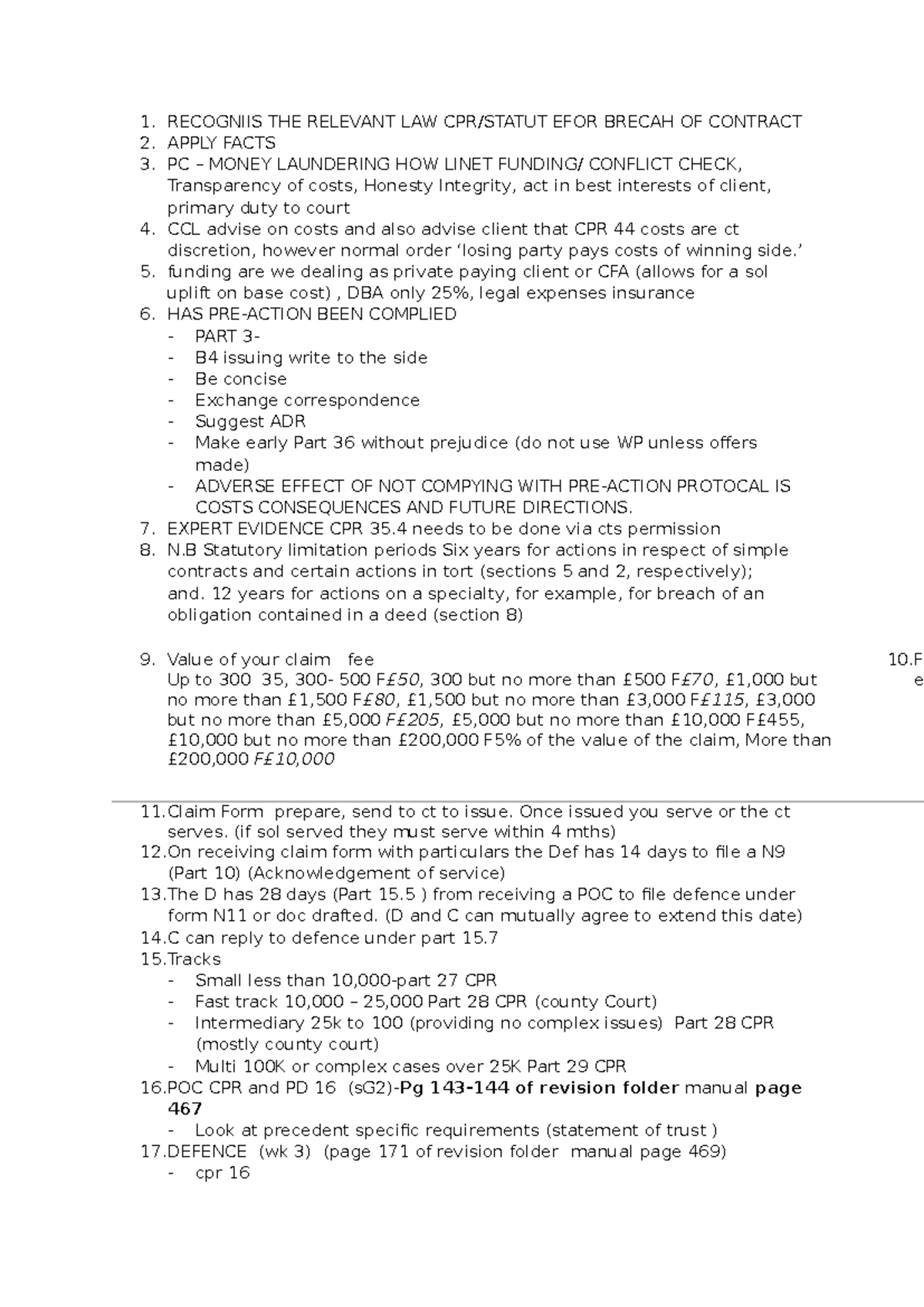 Civil Revision - Litigation Study Notes for Exam Preparation - Studocu