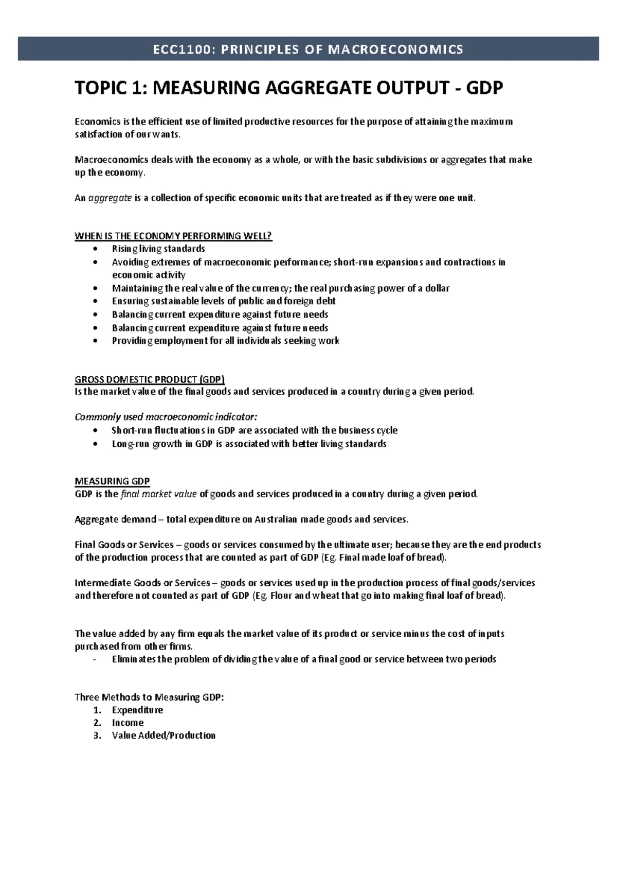 ECC1100 Unit Schedule & Assessment Summary for 2024 - Studocu