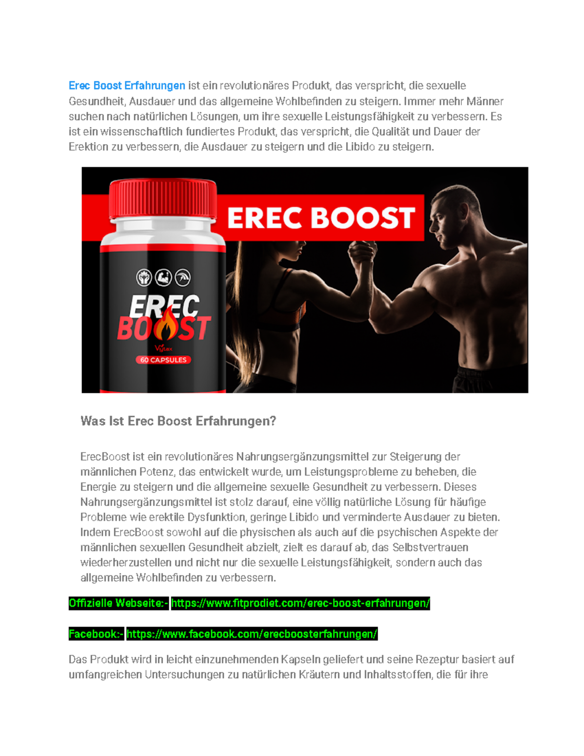 Erec Boost Erfahrungen: Verbesserte sexuelle Gesundheit und Ausdauer ...