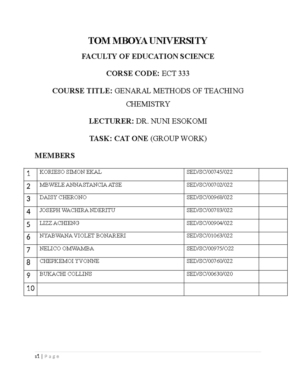 Mosaimo - TCT FILE NOTES - TOM MBOYA UNIVERSITY FACULTY OF EDUCATION ...