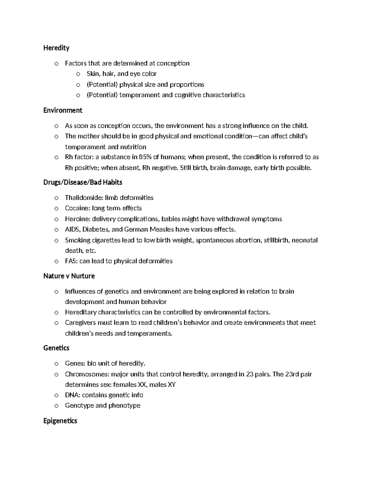 Chapter 4 Summary: Nature, Nurture, and Prenatal Development Factors ...