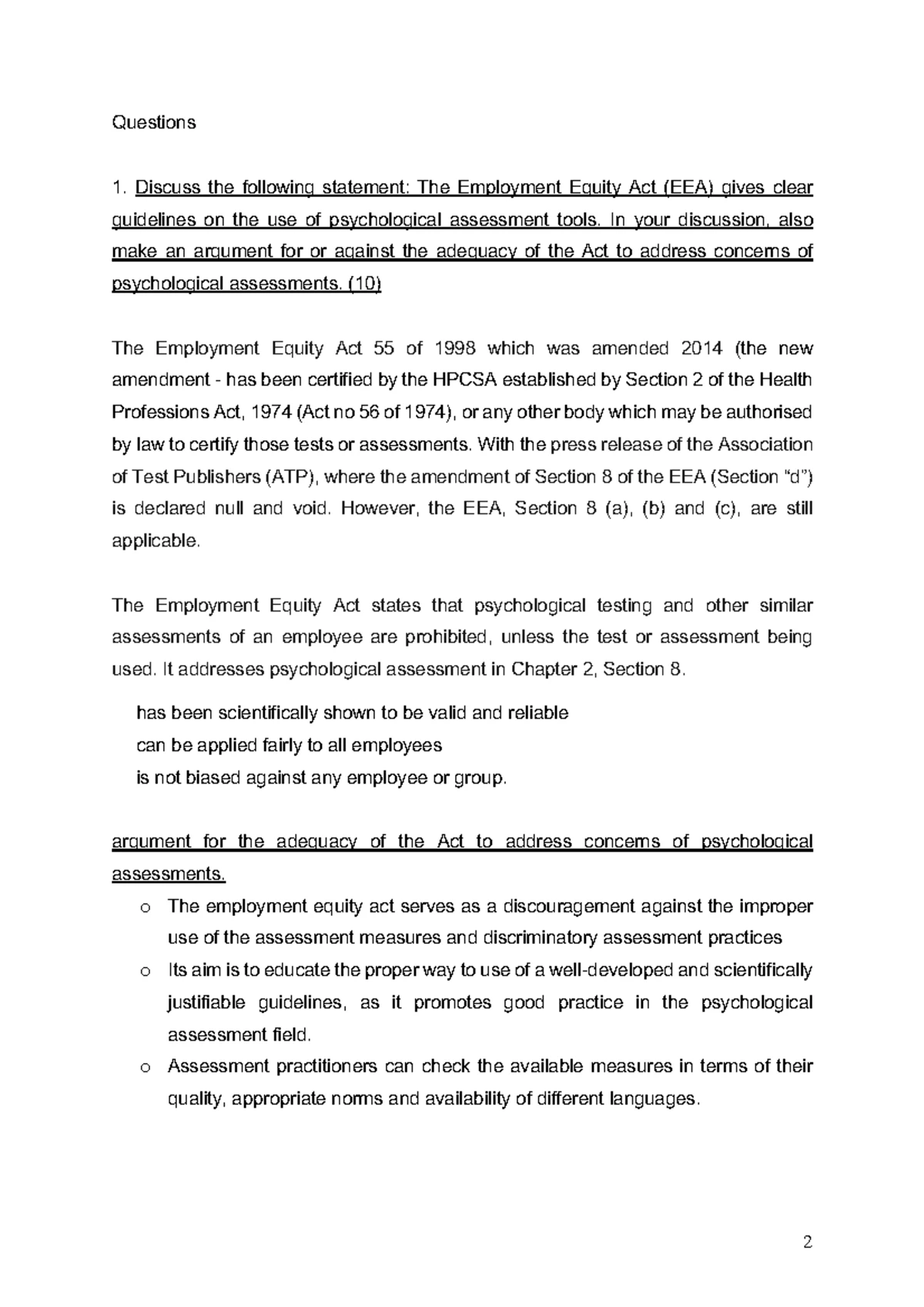 IOP3701 Case Study Assessment 1 Sem 1: Unfair Labour Practices in ...