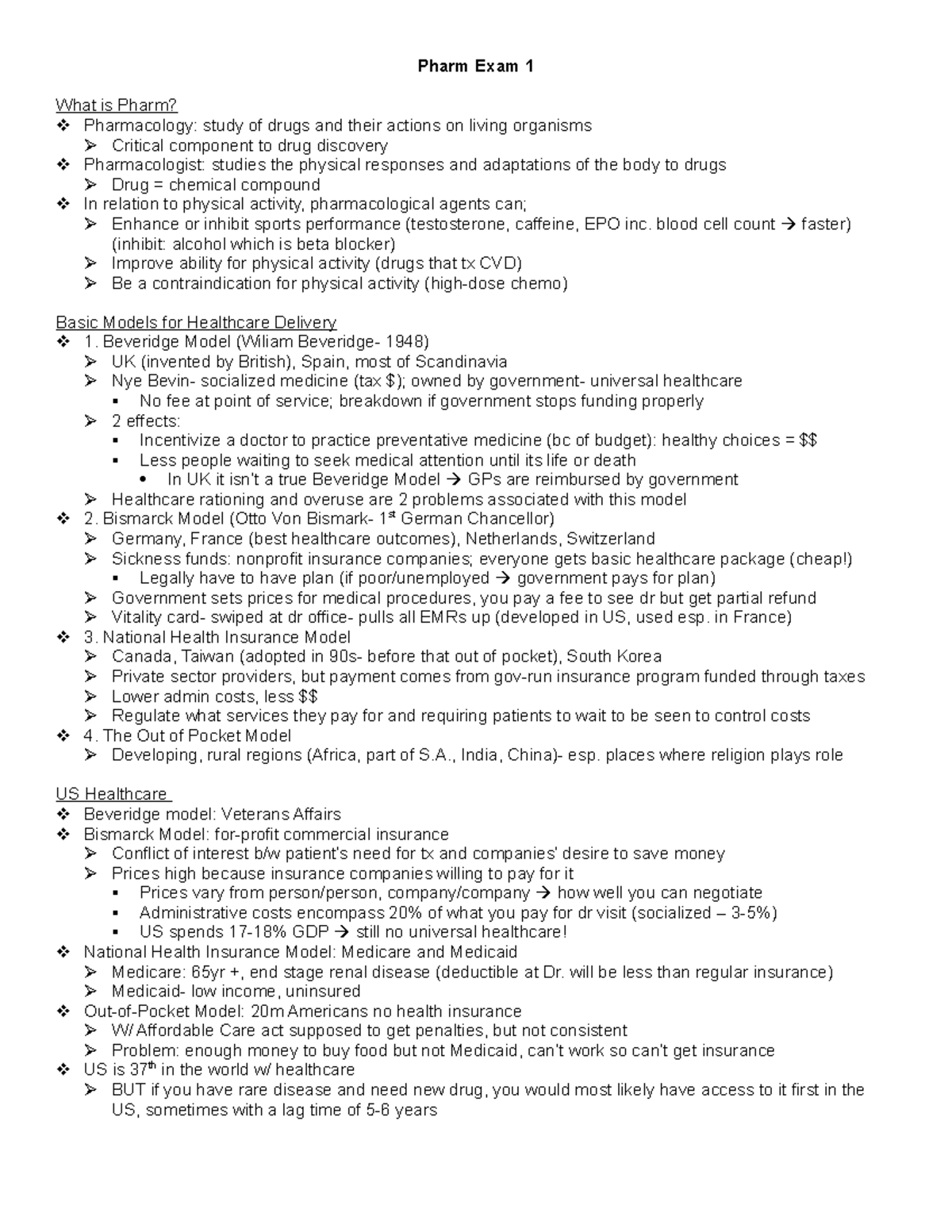What is Pharm - Lecture notes 1 - Pharm Exam 1 What is Pharm ...