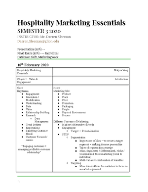 Introduction to Hospitality management - Introduction to Hospitality ...