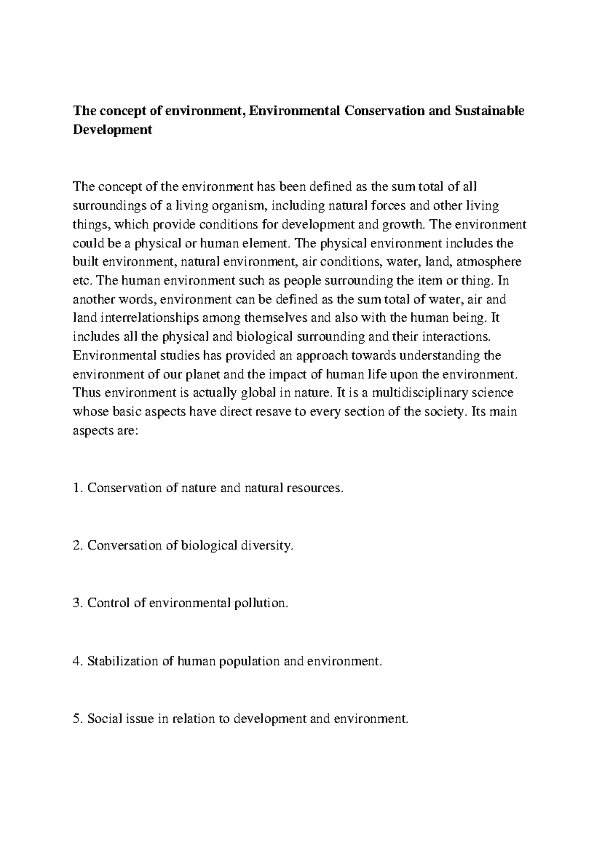 The concept of environment - The environment could be a physical or ...