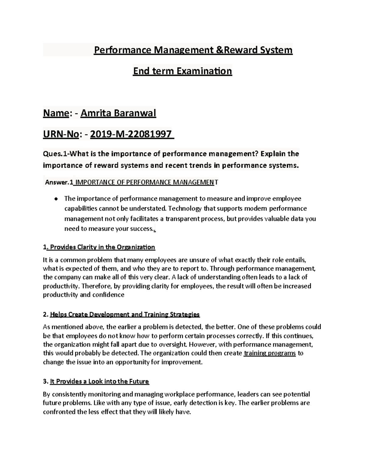 Performance-management-exam compress - Performance Management &Reward ...