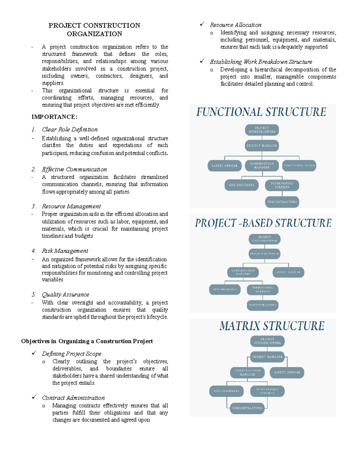 Project Construction Organization and Effective Coordination Strategies ...