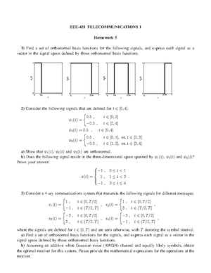 HW6 - HW6 - EEE 431: Digital Communications Homework 6 Problem 8 ...