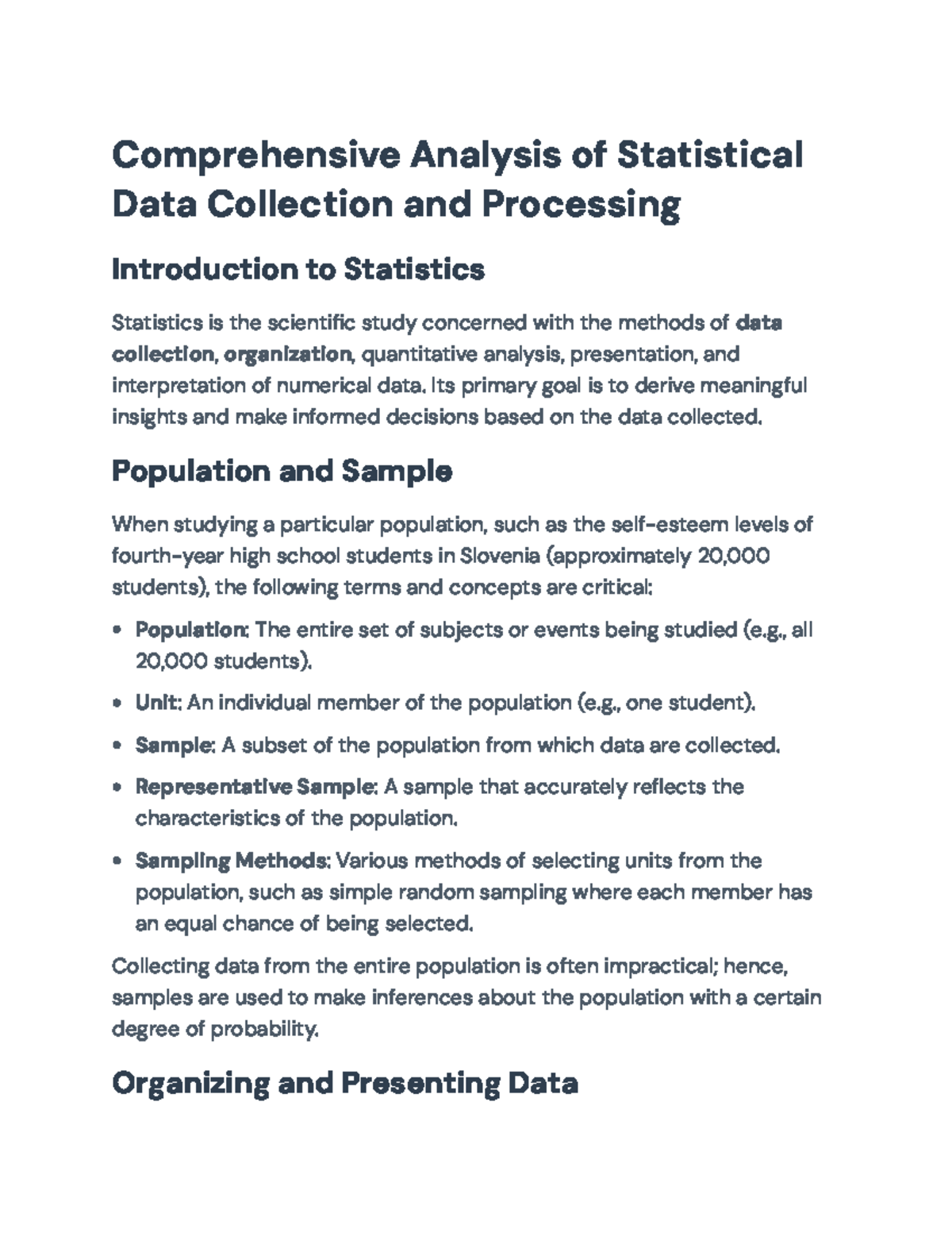 Statistics 101: Data Collection, Analysis, and Interpretation ...