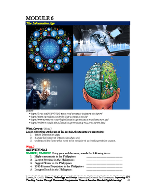 STS Module 1-2 - sts - MODULE 1 1 INTRODUCTION TO SCIENCE, TECHNOLOGY ...