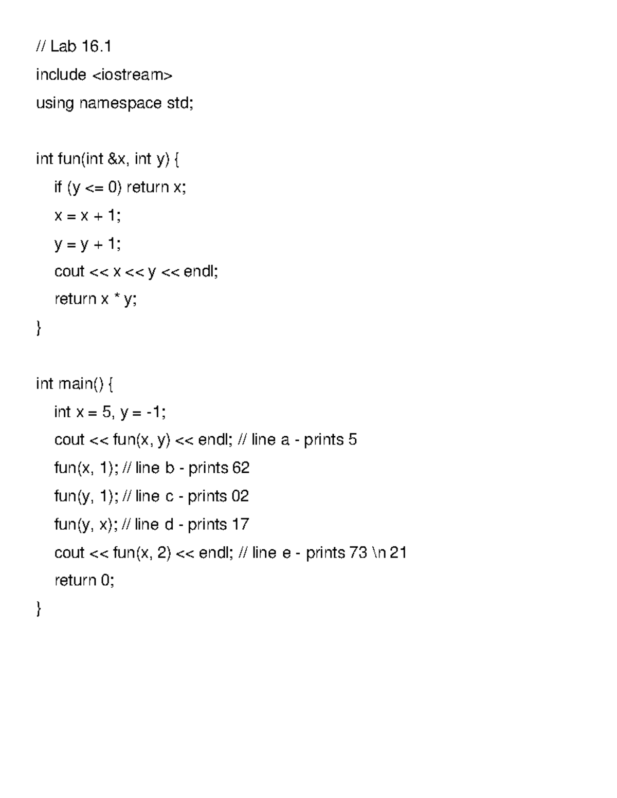 Lab 16 Solutions: C++ Functions and Time Zone Conversion - Studocu