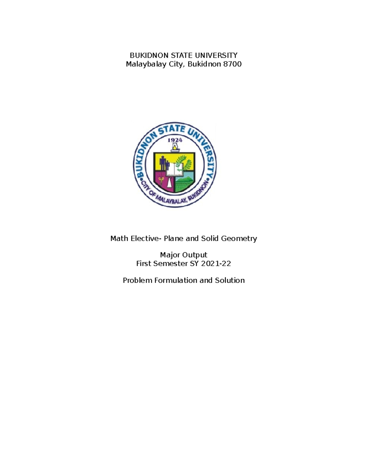 Major Output - Critique Paper - BUKIDNON STATE UNIVERSITY Malaybalay ...