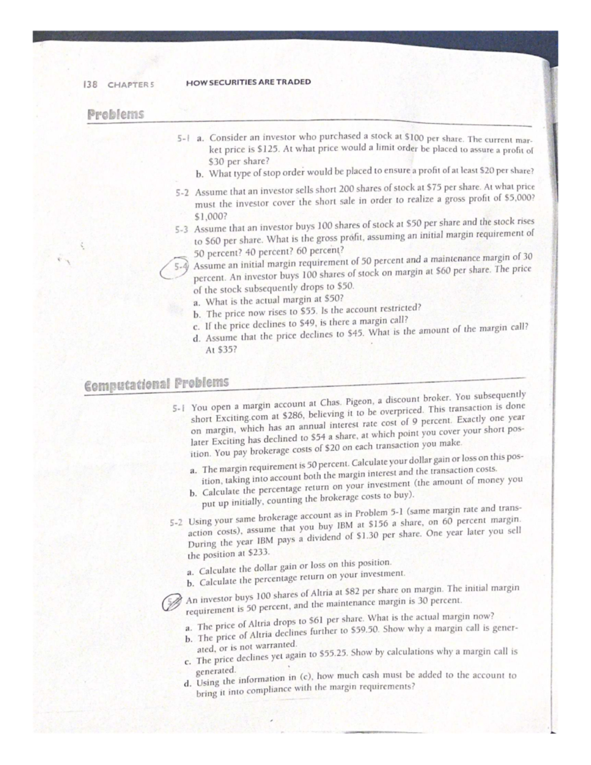 138 Chapter 5 - Trading Securities: Key Problems & Solutions - Studocu