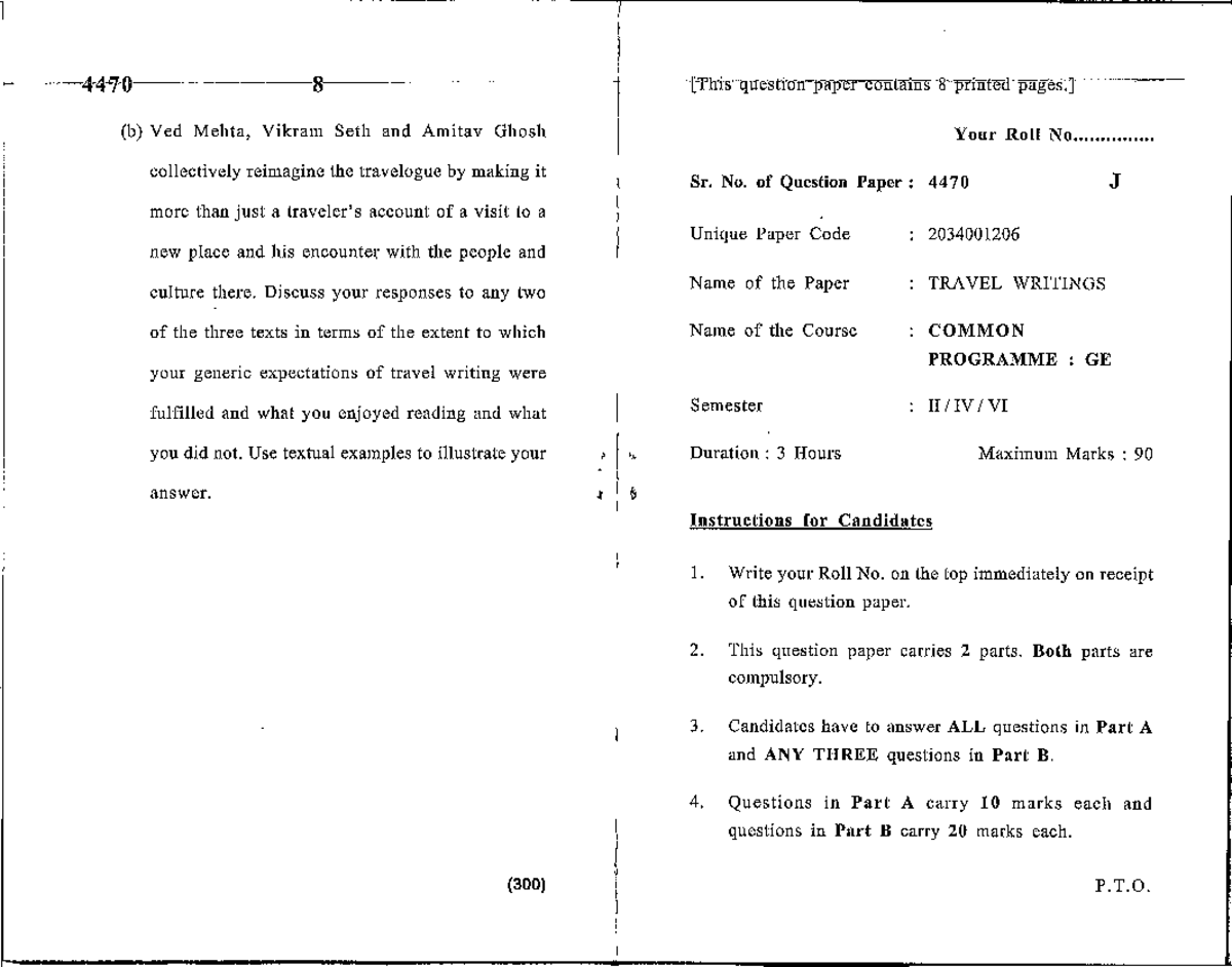 GE Travel Writing PYQ 1: Analyzing Mehta, Seth & Ghosh's Perspectives ...