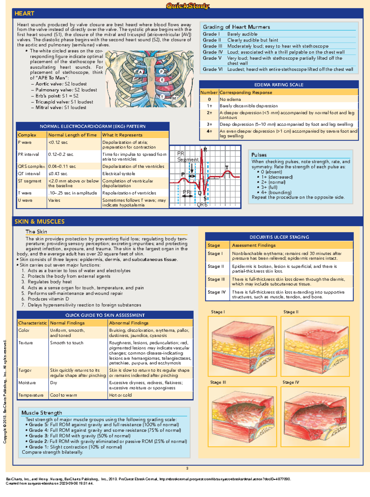 Nursing - Heart Assessment Guide (Grades & Findings) - Studocu