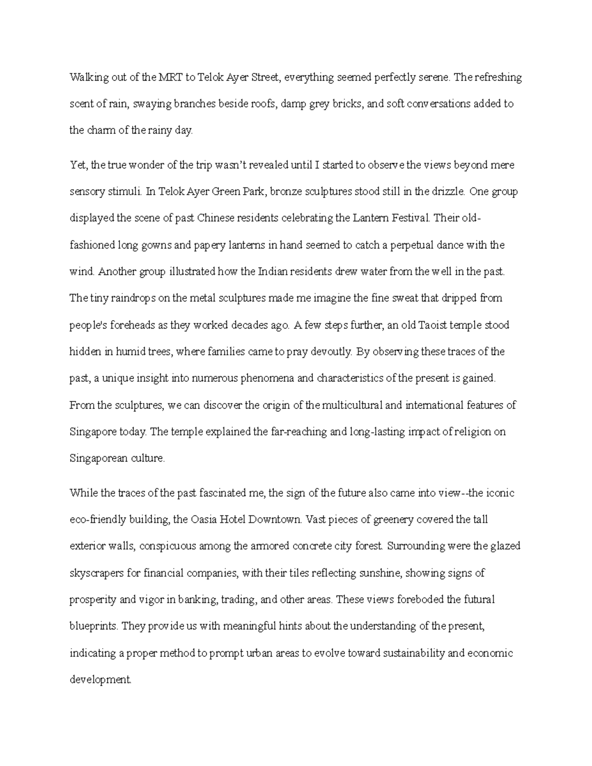 Assignment 1 cc1 - Exploring Past and Future for Present Identity in ...